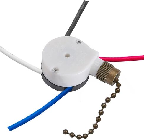Ceiling Fan Light Switch Zing Ear ZE-109 Fan Light Switch,2 Wire Pull Chain Switch,Wall Lamps Switch,Cabinet Light Switch,(ON-Off, 6 A/125V AC),Bronze,Pack of 2. in Kuwait