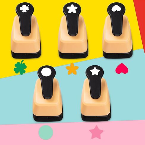 Craft Holes Punch, Paper Punchers Scrapbook Punches, 5PCS Inch Hole Punch Shapes Hole Puncher for Crafts Paper, Cutters for Paper Crafts DIY Handmade Crafting Scrapbook Tools Cards Arts Fun Projects in Saudi Arabia
