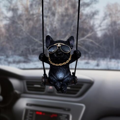 Swinging Dog Car Hanging Ornament, Labrador Interior Rearview Mirror Decoration and Car Charm Accessories for Rear View Mirrior in Saudi Arabia