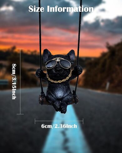 Swinging Dog Car Hanging Ornament, Labrador Interior Rearview Mirror Decoration and Car Charm Accessories for Rear View Mirrior in Saudi Arabia