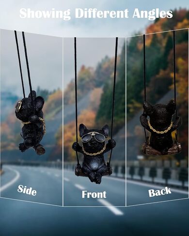 Swinging Dog Car Hanging Ornament, Labrador Interior Rearview Mirror Decoration and Car Charm Accessories for Rear View Mirrior in Saudi Arabia