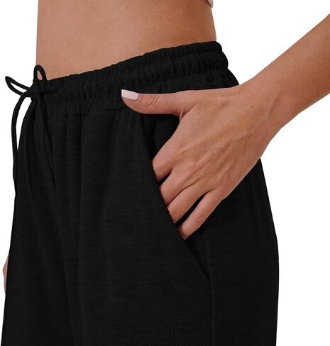 Fancysters Womens Wide Leg Sweatpants High Waisted Baggy Flared Pants Drawstring Athletic Joggers with Pockets in Saudi Arabia