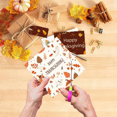 24 Sheets Thanksgiving Day Scrapbook Paper, 6''×6'' Pumpkin Maple Leaves Single -Sided Autumn Themed Decorative Craft Paper for Card Making Origami DIY Journal Album Supplies (T2011) in Saudi Arabia