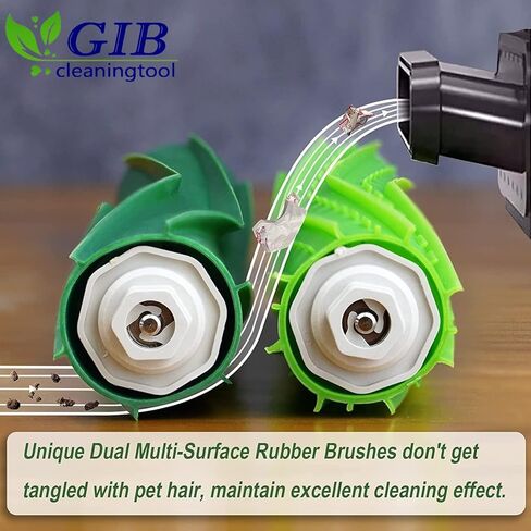 قطع غيار للمكنسة الكهربائية الروبوتية اي روبوت رومبا اس 9 (9150) اس 9 بلس اس 9 بلس (9550) اس سيريز (1 زوج من الفرش المطاطية متعددة الاسطح و8 فلاتر و8 فرش جانبية وادوات) in Kuwait