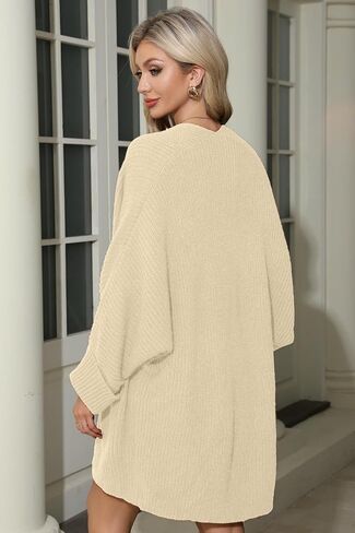 Womens Oversized Cardigan Sweaters Chunky Knit Open Front Long Sweater Coat 2024 Fall Jackets with Pockets in Saudi Arabia