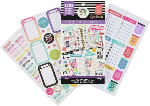 Happy Planner 30 Sheet Sticker Book 4 Pack Bundle - 4 Different Sticker Books for Calendars, Journals, Projects - Multi-Color, Easy Peel - Teacher Bundle, Over 5000 Stickers Included in Saudi Arabia
