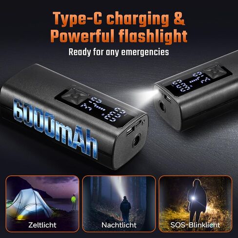 ضاغط هواء محمول لنفخ الإطارات، مضخة هواء لضغط الإطارات 120 رطل لكل بوصة مربعة لإطارات السيارات، مضخة هواء نفخ لاسلكية مع مقياس ضغط رقمي للسيارة والشاحنات والدراجات والدراجات النارية والكرة والمزيد in Kuwait