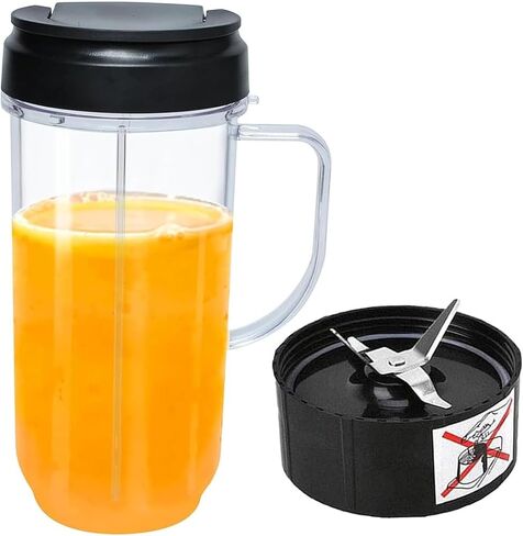 22oz Blender Cups Replacement Compatible with Magic Bullet, Tall 22oz Cup w/Flip Top To-Go Lid Replacement Compatible with Magic Bullet 250w Blender in Kuwait