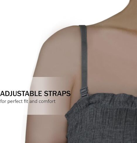 Womens Summer Trendy Sleeveless Y2K Ruffle Crop Top Square Neck Detachable Spaghetti Strap with Built in Bras in Saudi Arabia