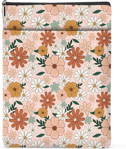 Book Lovers Book Sleeve, Book Accessories Bookish Gifts Book Gifts Friendship Christmas Birthday Gifts for Women Floral Lovers Her Grandma, Aesthetic Book Pouch Book Protector, Retro Daisy Flowers in Saudi Arabia