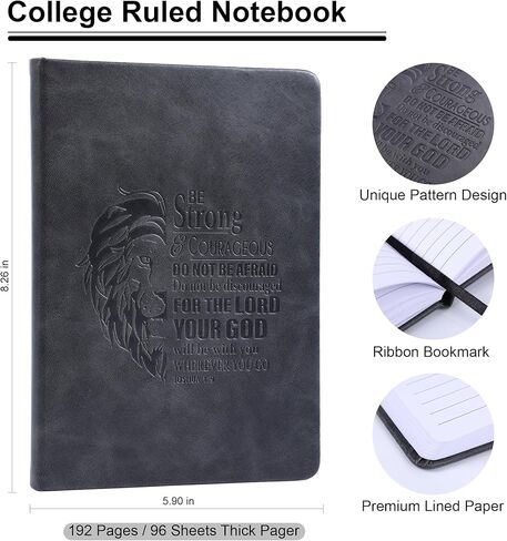Faithful Hers Bible Cover for Men, Bible Case Set with Notebook, Leather Bible Cover, Bible Book Cover with Handles Pockets Zipper, Bible Carrying Case for Women Boys Kids Bible Case 11x8x2.2 In, Blue in Kuwait