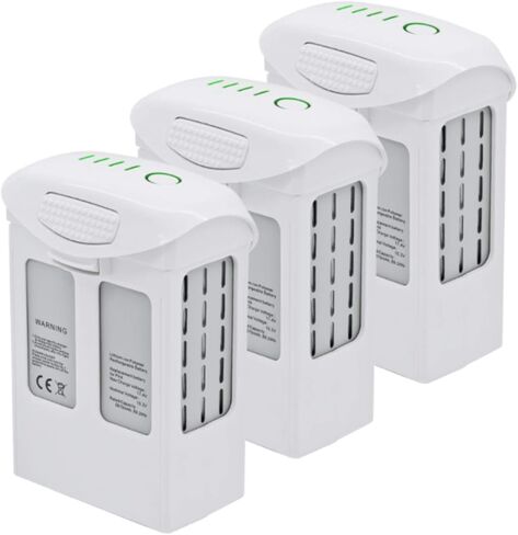 ExpertPower 3 Pack High Capacity (15.2V 5870mAh) Intelligent Flight Replacement Battery for DJI Phantom 4 Series Drones| DJI Phantom 4, Phantom 4 Pro, Phantom 4 Pro V2.0, Phantom 4 Advanced in Kuwait