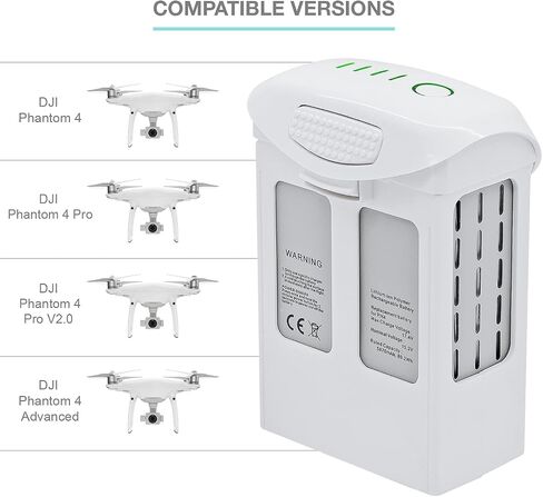 ExpertPower 3 Pack High Capacity (15.2V 5870mAh) Intelligent Flight Replacement Battery for DJI Phantom 4 Series Drones| DJI Phantom 4, Phantom 4 Pro, Phantom 4 Pro V2.0, Phantom 4 Advanced in Kuwait