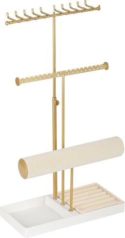 Tirzah Jewelry Organizer Stand for Necklace, Earrings, Bracelet, Earring Display Tower, Jewelry Storage Rack (Brown) in Kuwait