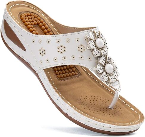 صنادل Ecetana النسائية ذات الكعب العالي: أحذية الشاطئ الصيفية الكاجوال المريحة والمناسبة للمشي والمشي للنساء in Kuwait