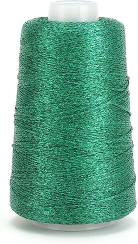 LUCKY BALL 80g Metallic Crochet Thread,Yarn for Crocheting,Metallic Thread Round Band Yarn,Lurex Yarn with Metallic Shine, Sparkle Metallic Yarn for Clothes, Car Charm, Keychain Charm(Neon) in Kuwait