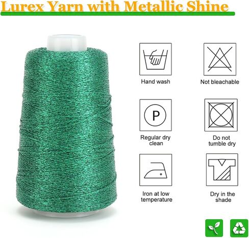 LUCKY BALL 80g Metallic Crochet Thread,Yarn for Crocheting,Metallic Thread Round Band Yarn,Lurex Yarn with Metallic Shine, Sparkle Metallic Yarn for Clothes, Car Charm, Keychain Charm(Neon) in Kuwait