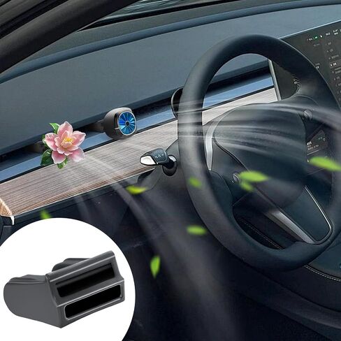 10 Pieces Square Head Car Vent Clips + 2 Adapters for Tesla Model 3 Model Y - Air Freshener Adapter Designed (Air Freshener NOT Included) (2017-2022 Model 3|2020-2024 Model Y|Silicon) in Saudi Arabia