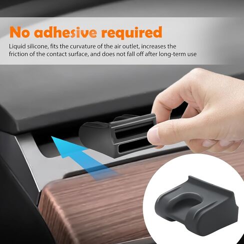 10 Pieces Square Head Car Vent Clips + 2 Adapters for Tesla Model 3 Model Y - Air Freshener Adapter Designed (Air Freshener NOT Included) (2017-2022 Model 3|2020-2024 Model Y|Silicon) in Saudi Arabia
