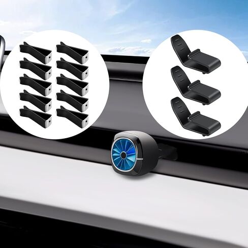 10 Pieces Square Head Car Vent Clips + 2 Adapters for Tesla Model 3 Model Y - Air Freshener Adapter Designed (Air Freshener NOT Included) (2017-2022 Model 3|2020-2024 Model Y|Silicon) in Saudi Arabia