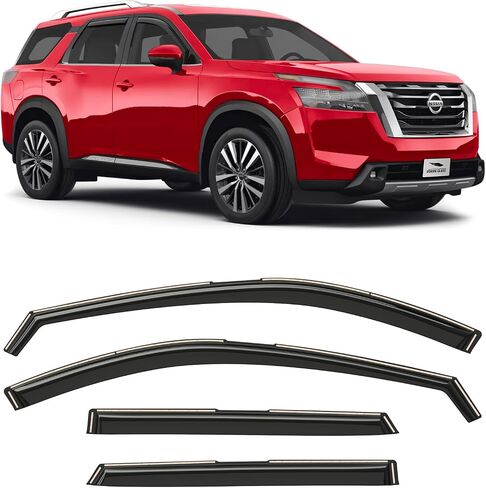 Voron Glass in-Channel Extra Durable Rain Guards for Nissan Pathfinder 2022-2024, Window Deflectors, Vent Window Visors, 4 Pieces - 200722 in Saudi Arabia