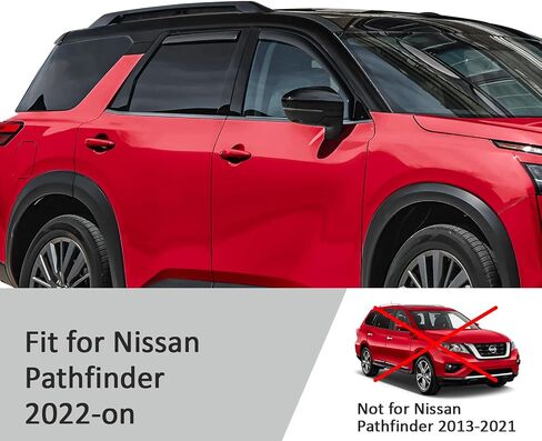 Voron Glass in-Channel Extra Durable Rain Guards for Nissan Pathfinder 2022-2024, Window Deflectors, Vent Window Visors, 4 Pieces - 200722 in Saudi Arabia