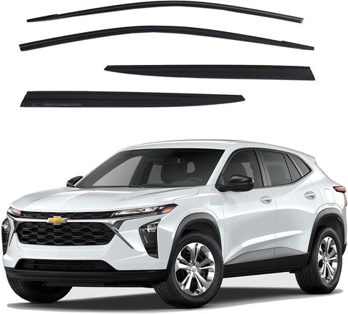 Safe Smoke Window Visor Sun Rain Vent Guard 4 Pcs Set Out Channel Visor Compatible with Chevrolet (Chevy) (Trax 2024~ Smoke) in Saudi Arabia