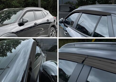 Safe Smoke Window Visor Sun Rain Vent Guard 4 Pcs Set Out Channel Visor Compatible with Chevrolet (Chevy) (Trax 2024~ Smoke) in Saudi Arabia