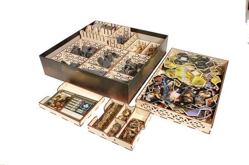 منظم ألعاب Broken Token متوافق مع The Lord of The Rings: Spreading War Expansion - صندوق خشبي لتنظيم الألعاب مزود بصواني وفواصل متعددة in Saudi Arabia