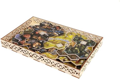 منظم ألعاب Broken Token متوافق مع The Lord of The Rings: Spreading War Expansion - صندوق خشبي لتنظيم الألعاب مزود بصواني وفواصل متعددة in Saudi Arabia
