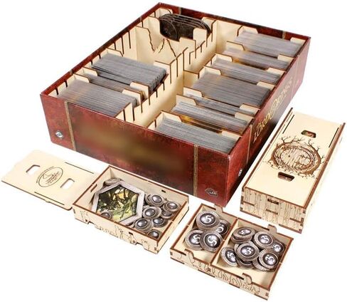 منظم ألعاب Broken Token متوافق مع The Lord of The Rings: Spreading War Expansion - صندوق خشبي لتنظيم الألعاب مزود بصواني وفواصل متعددة in Saudi Arabia