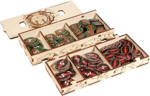 منظم ألعاب Broken Token متوافق مع The Lord of The Rings: Spreading War Expansion - صندوق خشبي لتنظيم الألعاب مزود بصواني وفواصل متعددة in Saudi Arabia