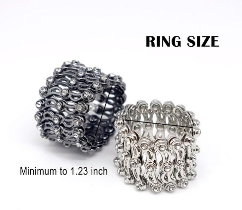 Folding Retractable Ring Bracelet 2 in 1 Jewelry Accessories that Turns into Bracelet Flexible Link Bracelet Ring Fashion Transformable Finger Ring Tennis Stretch bracelets Jewelry Gifts in Saudi Arabia
