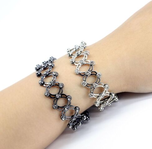 Folding Retractable Ring Bracelet 2 in 1 Jewelry Accessories that Turns into Bracelet Flexible Link Bracelet Ring Fashion Transformable Finger Ring Tennis Stretch bracelets Jewelry Gifts in Saudi Arabia
