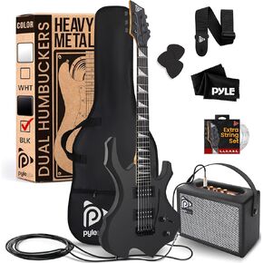 Pyle Heavy Metal Electric Guitar Axe w/ Amplifier Kit, Full Size Instrument w/ Practice Amp & Accessories in Kuwait