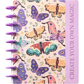 Disc-Bound Morning Glory Journal for Women & Men, Lined Notebooks, 200 Pages, College Ruled Journals Notebook for School Office