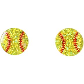 Heart Ball Sports Stud Earrings Ball Game Heart Shaped Basketball Volleyball Baseball American Football Stud Earrings for Women