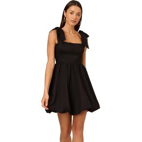 Adrianna Papell Women's Tie Shoulder Bubble Dress