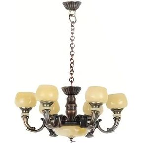 Miniature Dollhouse led Lights lamp, Dollhouse Mini Chandelier Light,Dollhouse Furniture Accessories Mini Bedroom Décor