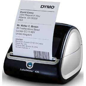 DYMO LabelWriter 4XL Desktop Direct Thermal Printer - Monochrome - Label Print - USB - Silver (Renewed)
