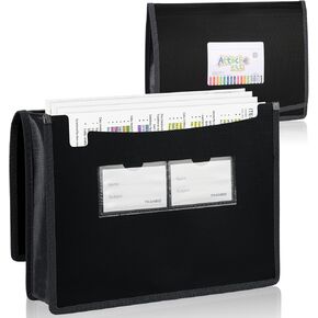 EooUooIP 13-Compartment Portable Vertical Accordion Expandable File Folder Organizer with Blank Index Tabs,Portable and Durable,Suitable for File Management and Document Storage.