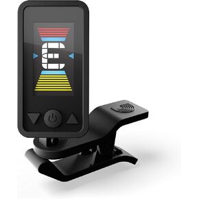 D'Addario Cello Tuner & Bass Tuner - Eclipse Headstock Tuner - Clip On Tuner for Cello or Bass - Full Color, Vertical Display with Swivel - Quick & Accurate Tuning