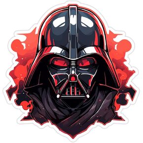 SW Vader Helmet Sticker Decal Notebook Car Laptop 5.5"x5.5" (Color)