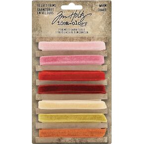 Tim Holtz Idea-Ology, Velvet Trims - Warm, 94115,silver