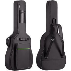 CAHAYA Bass Guitar Bag Gig Bag 0.3inch Padding Black Padded Backpack Soft Electric Bass Case Green CY0292