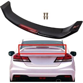 GXYWADY Trunk Spoiler Wing LED Brake Light Lamp Glossy Black Replacement for 2013-2015 Honda Civic 4DR