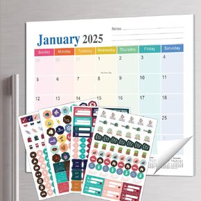 2025-2026 Magnetic Calendar for Refrigerator, 18 Monthly Fridge Calendar Magnet from January 2025 Until June 2026 Refrigerator Calendar for Home for Easy Organizing
