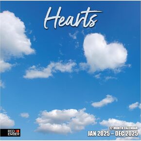 RED EMBER Zen 2025 Hangable Monthly Wall Calendar | 12" x 24" Open | Thick & Sturdy Paper | Giftable