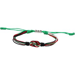 Pingyongchang Free Palestine Silicone Bracelet Handmade Adjustable Braided Palestinian Flag Rope Bracelet for Women Men Save Gaza Support Palestine Jewelry