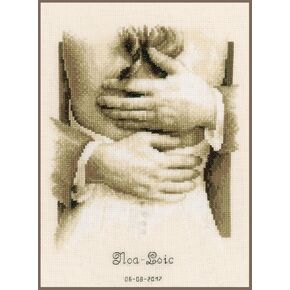 Vervaco Newlyweds On Aida (14 Counted Cross Stitch Kit 8.5"X11.25"